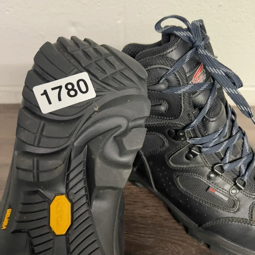 Red Wing 6690 Waterproof EH Safety Toe Work Boots Men's 12D Black Vibram